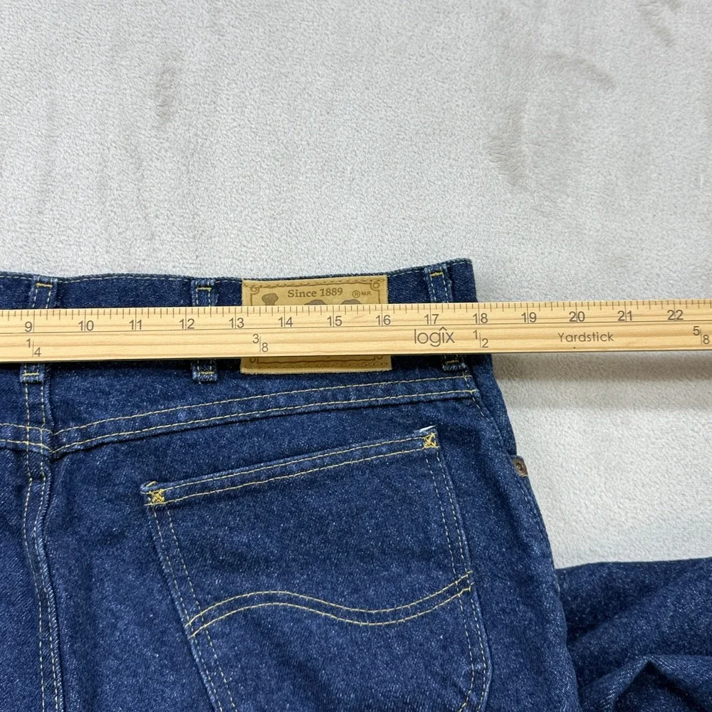 Vintage Lee Regular Fit Jeans Mens 36x32 Blue Straight Leg Denim Made in USA